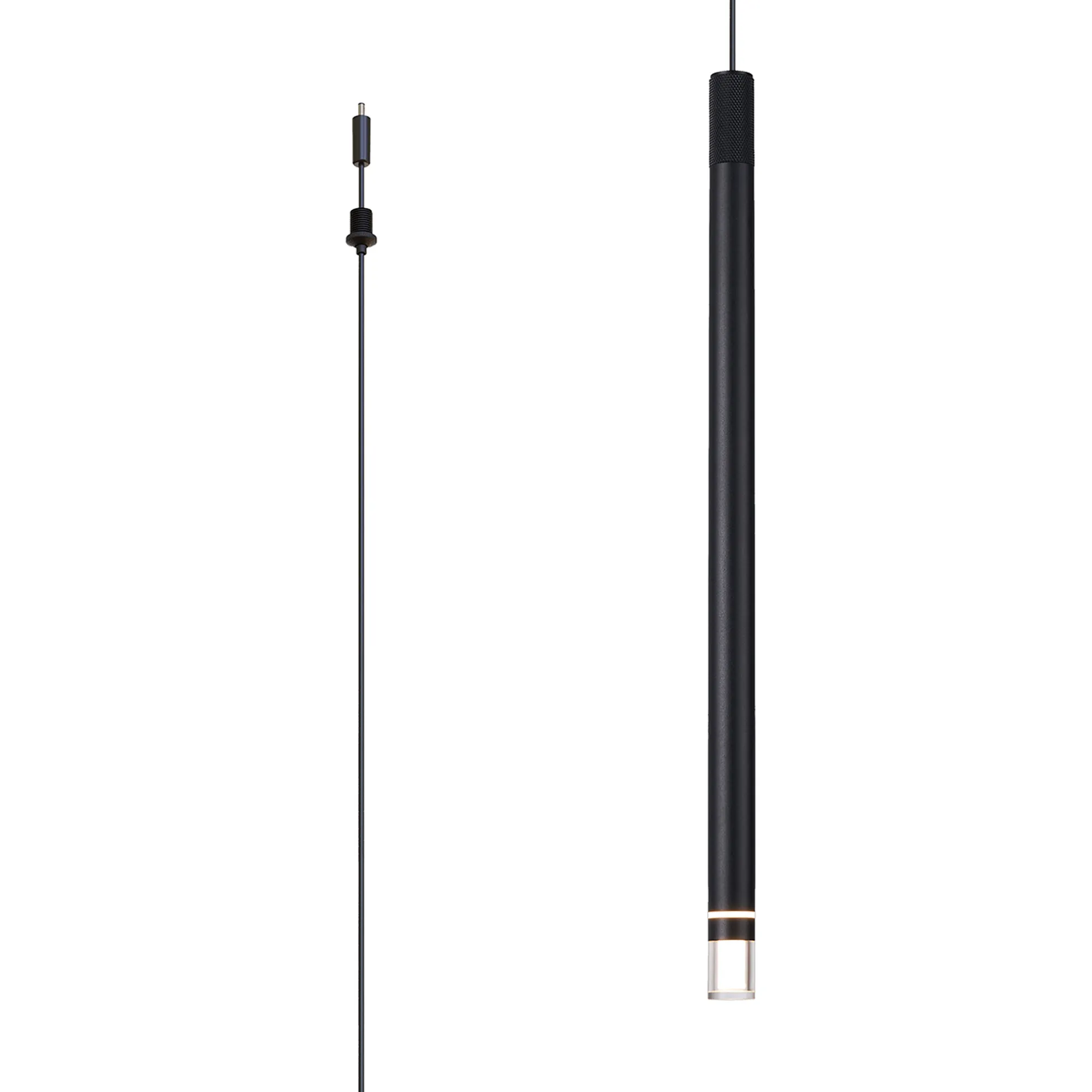 M9337  Modular Moana 2.5 x 50cm Body 2.5m Drop Assembly Pendant With A DC Plug, 5W LED, 3000K, 625lm, Sand Black, 5yrs Warranty